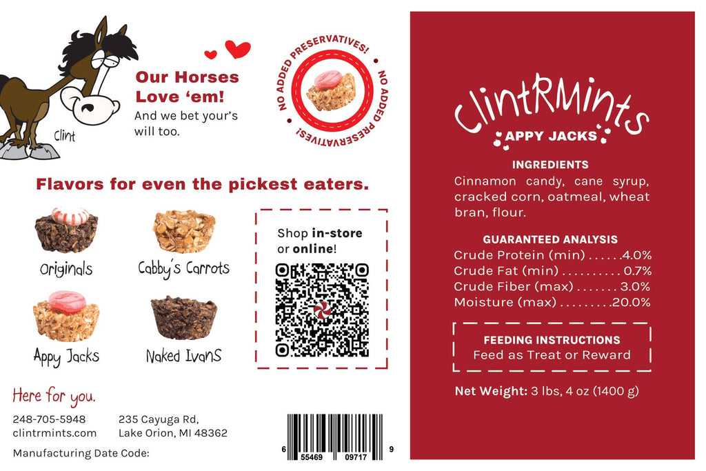 ClintRMint Horse Treats Appy Jacks Flavor