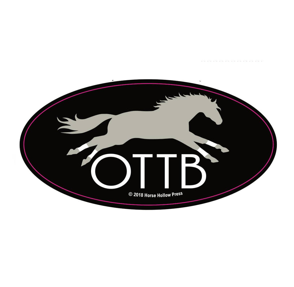 Horse OTTB Laptop, Cell Phone & Helmet Sticker "OTTB"