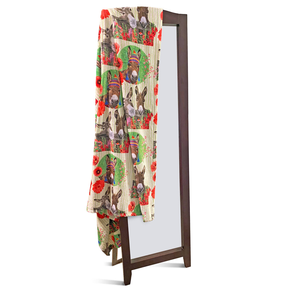 Donkey Garden Throw Blanket 72" x 60"
