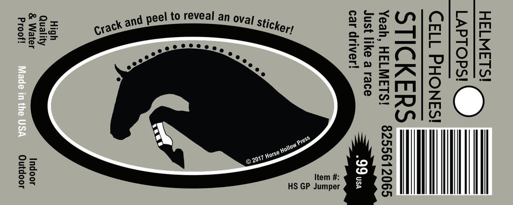 Horse Laptop, Cell Phone & Helmet Sticker "Grand Prix Jump"