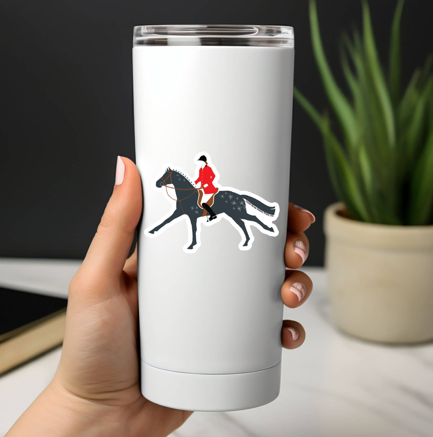 Horse Sticker Waterproof 3" "Fox Hunter"
