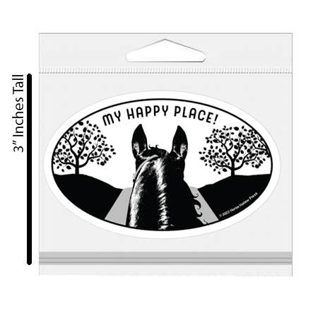 Horse Sticker Waterproof 3" "My Happy Place"