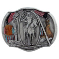 USA-Made Native American Enamel Belt Buckle