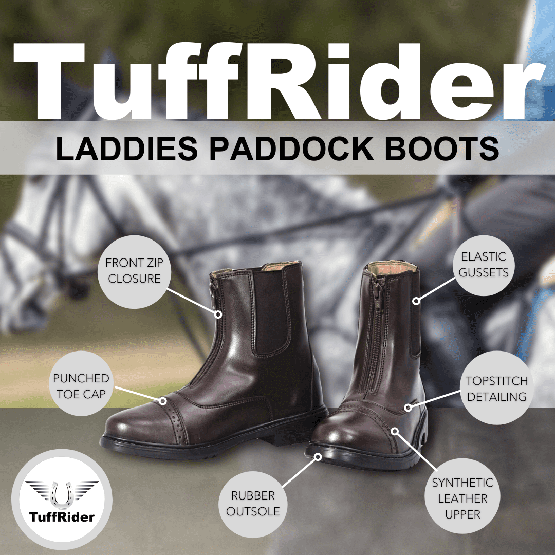 TuffRider Starter Front Zip Paddock Boots (3042W-MOC) (Women's)