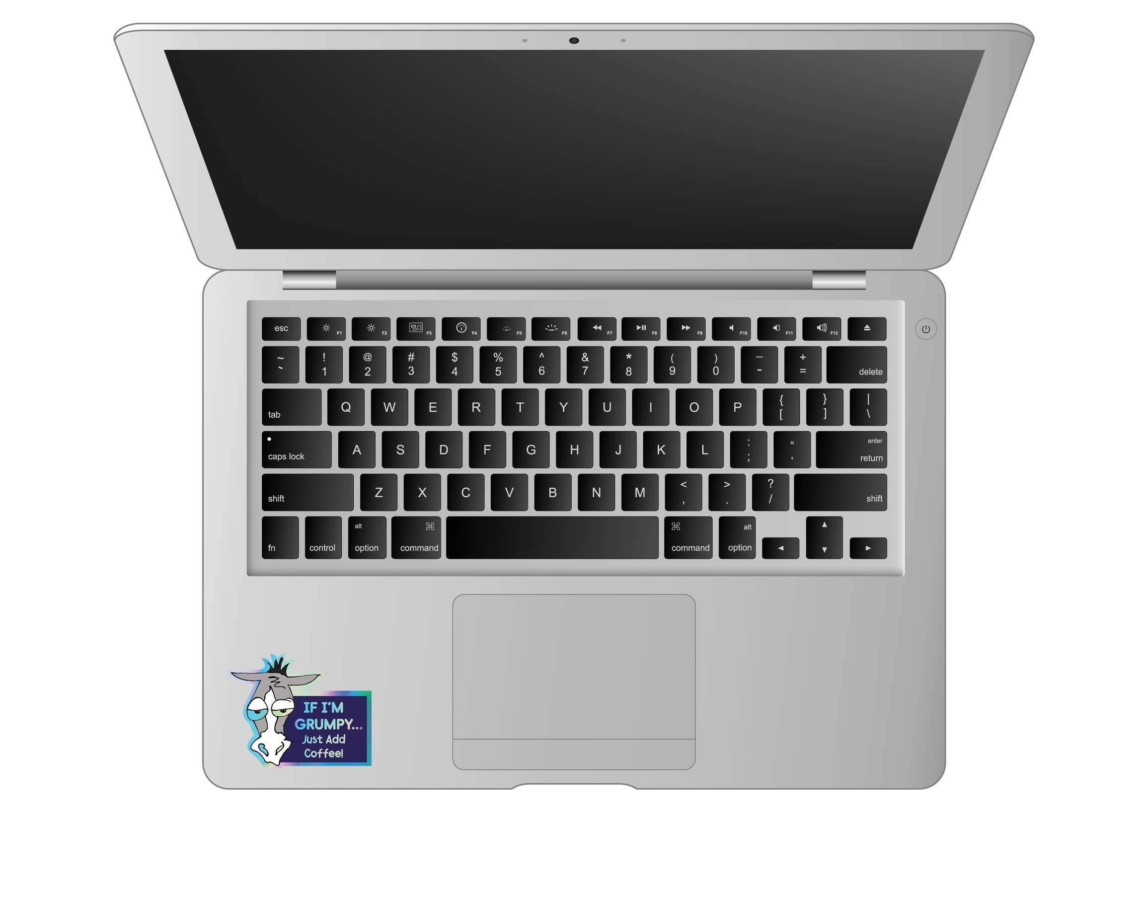 Holographic Sticker Sheet "Coffee" 4 peel-off stickers