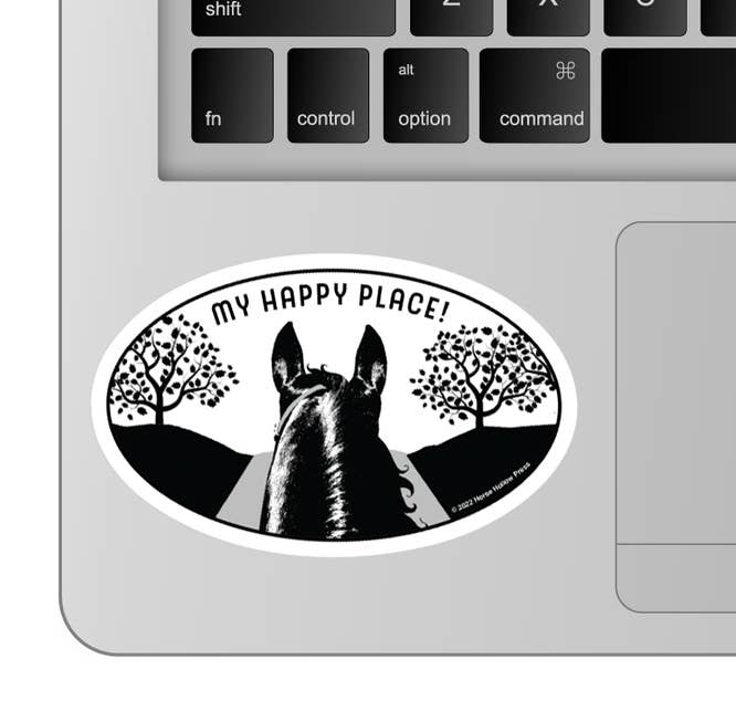Horse Sticker Waterproof 3" "My Happy Place"