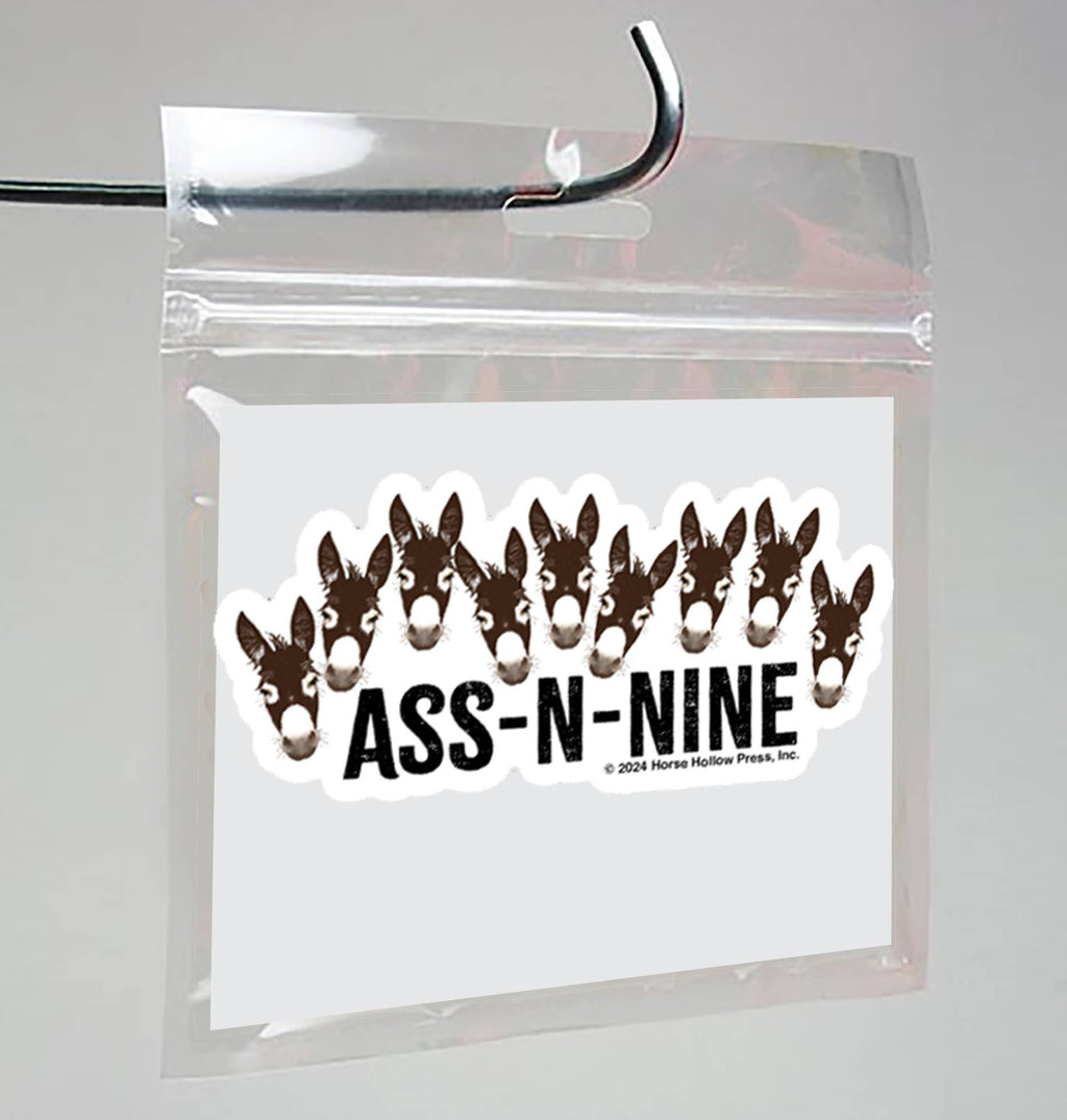 Donkey Sticker Waterproof 3" "Ass-N-Nine"