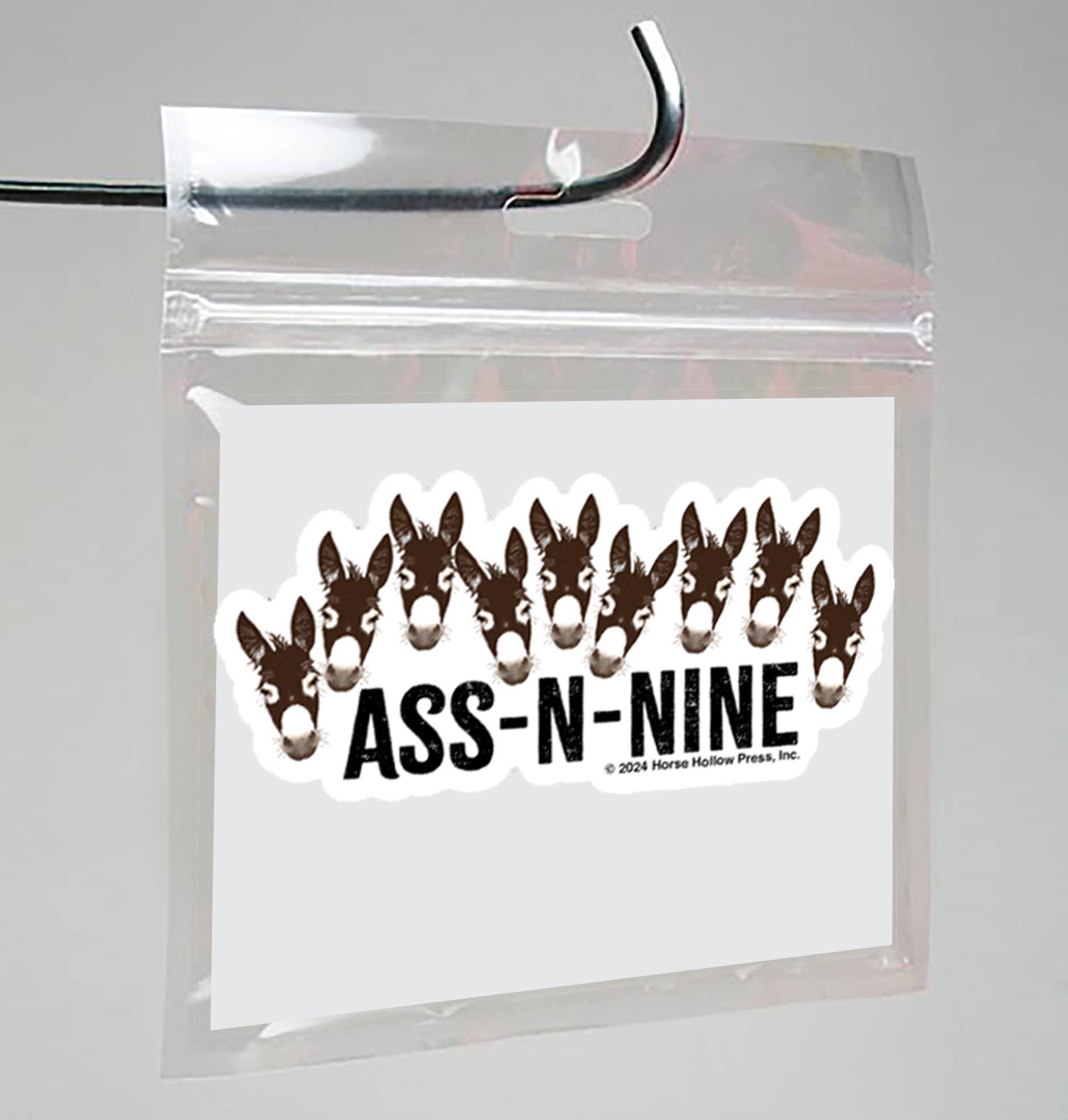 Donkey Sticker Waterproof 3" "Ass-N-Nine"