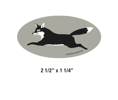 Horse Laptop, Cell Phone & Helmet Sticker "Running Fox"