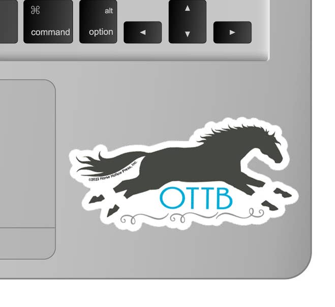 Horse Sticker Waterproof 3" "OTTB"