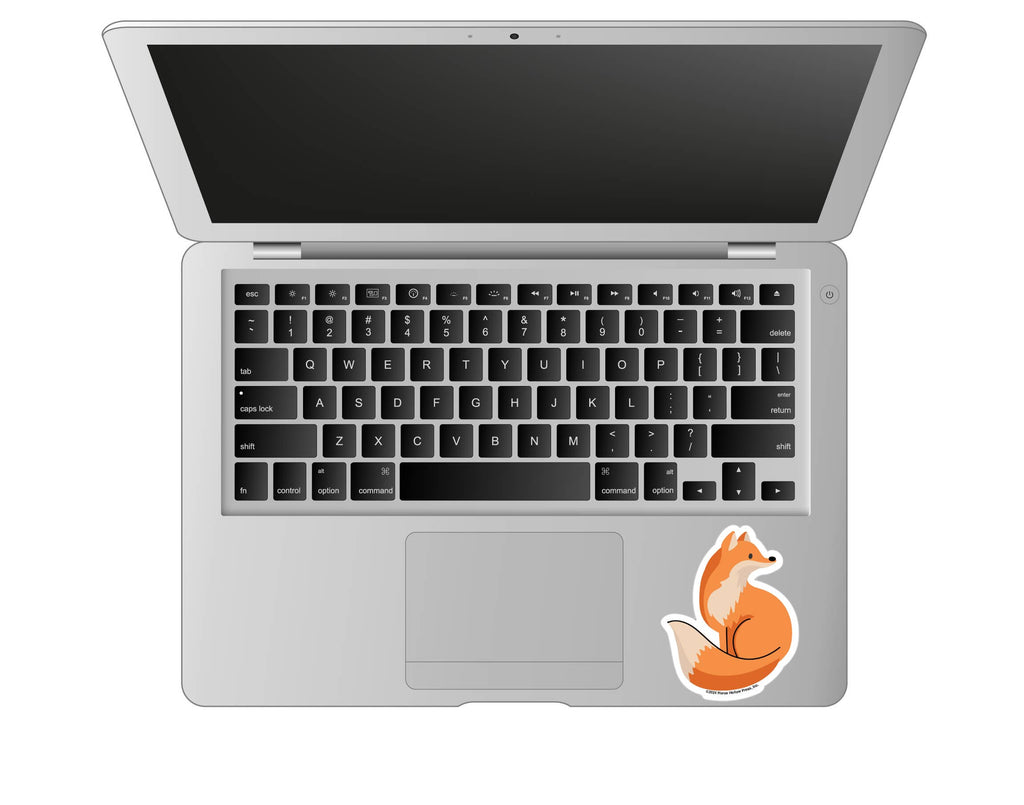 Fox Sticker Waterproof 3" "Fox Black Line"