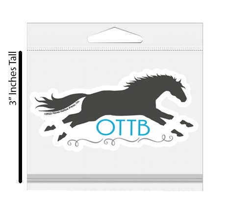 Horse Sticker Waterproof 3" "OTTB"