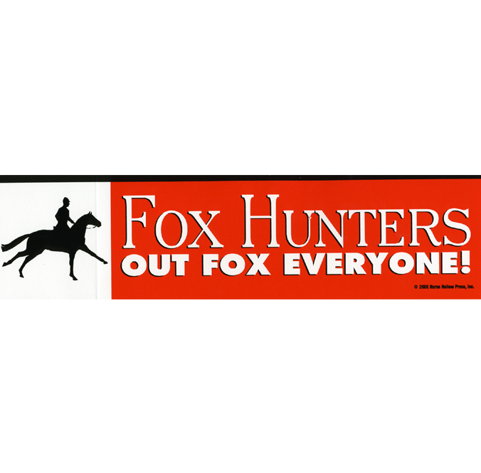 Horse Bumper Sticker "Fox Hunters"