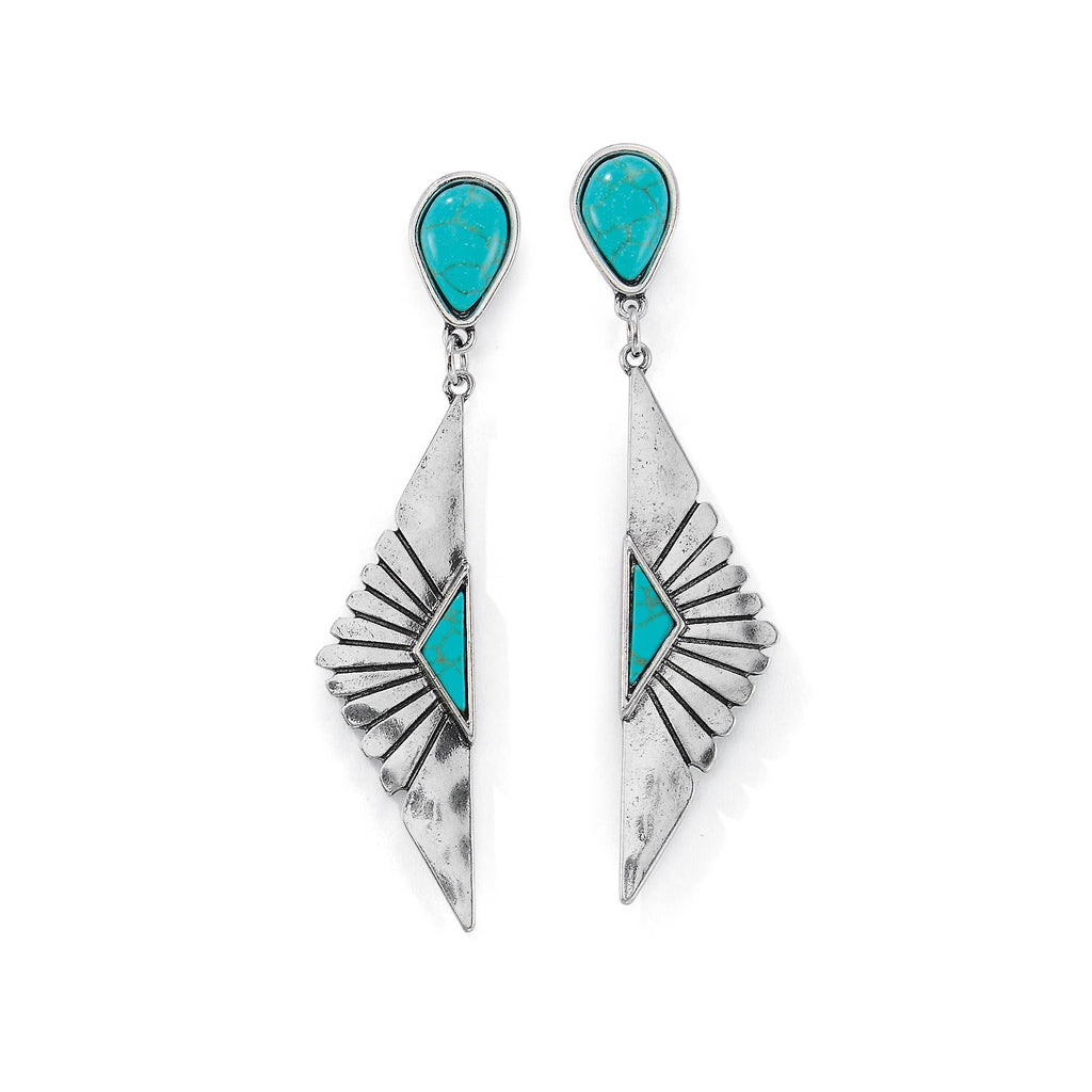 Western Fan Turquoise Earrings