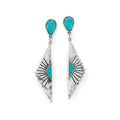 Western Fan Turquoise Earrings