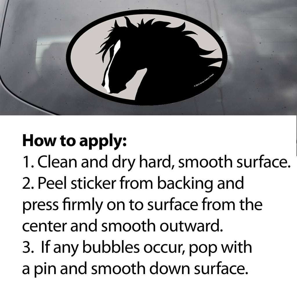 Oval Equestrian Horse Sticker (Waterproof) "Piaffe Dressage"