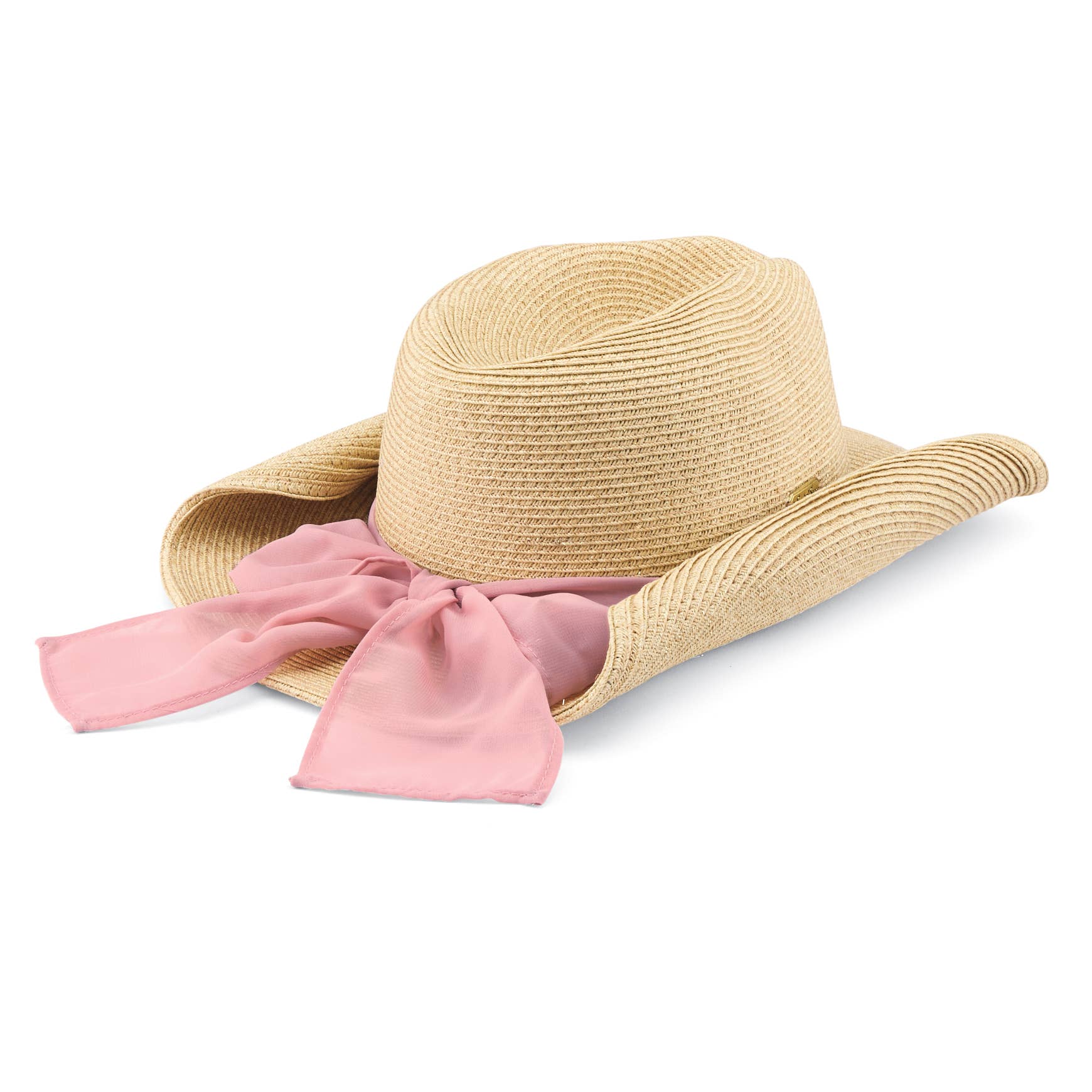 Country Straw & Bow Cowgirl Hat