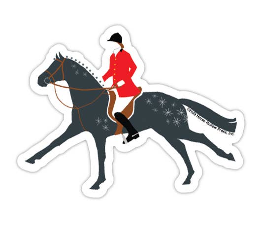 Horse Sticker Waterproof 3" "Fox Hunter"