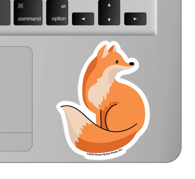 Fox Sticker Waterproof 3" "Fox Black Line"