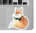Fox Sticker Waterproof 3" "Fox & Coffee"