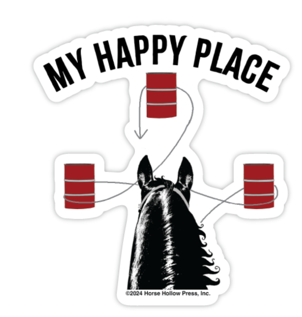 Horse Sticker Waterproof 3" "Barrel Race"