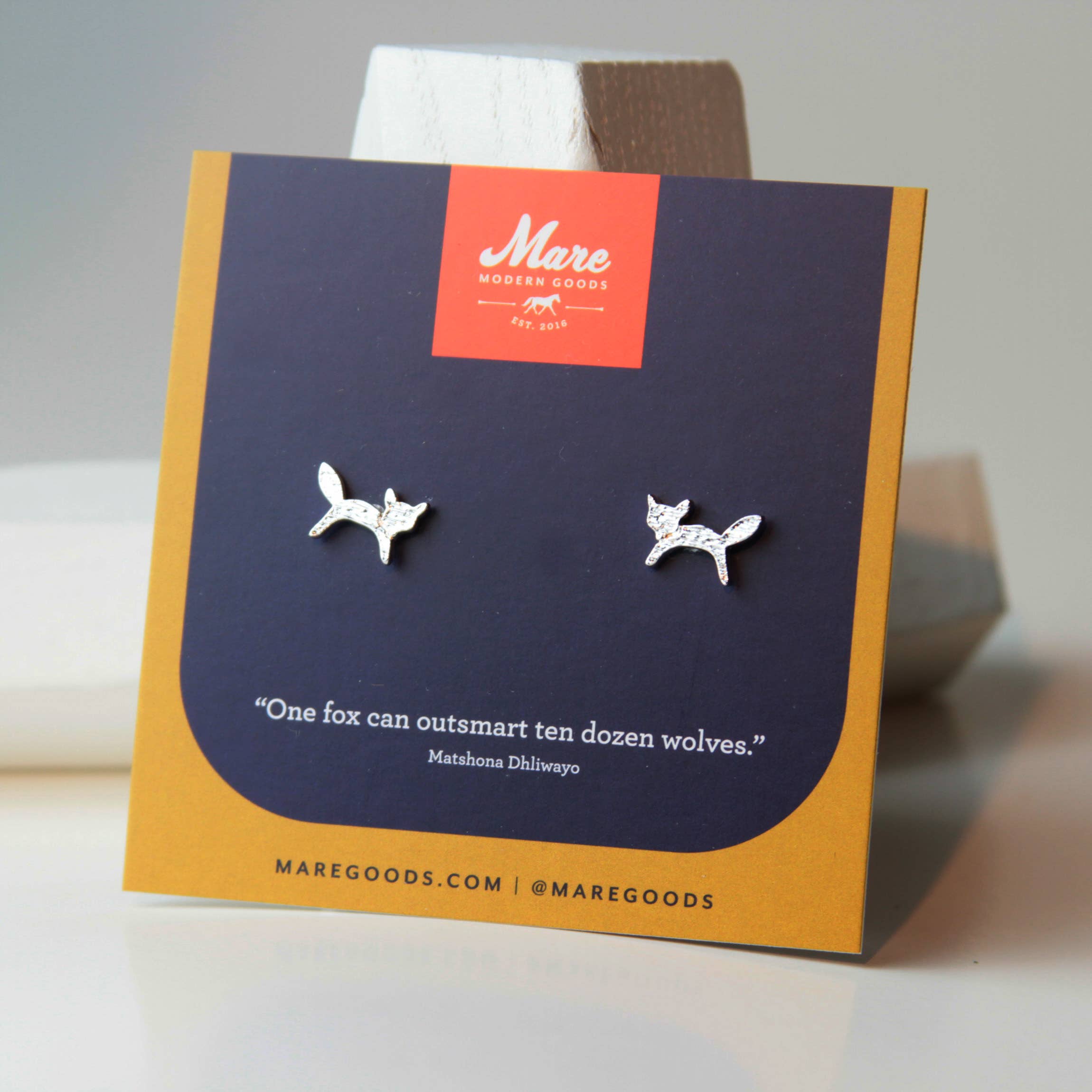 "Foxy" Studs Silver Earrings