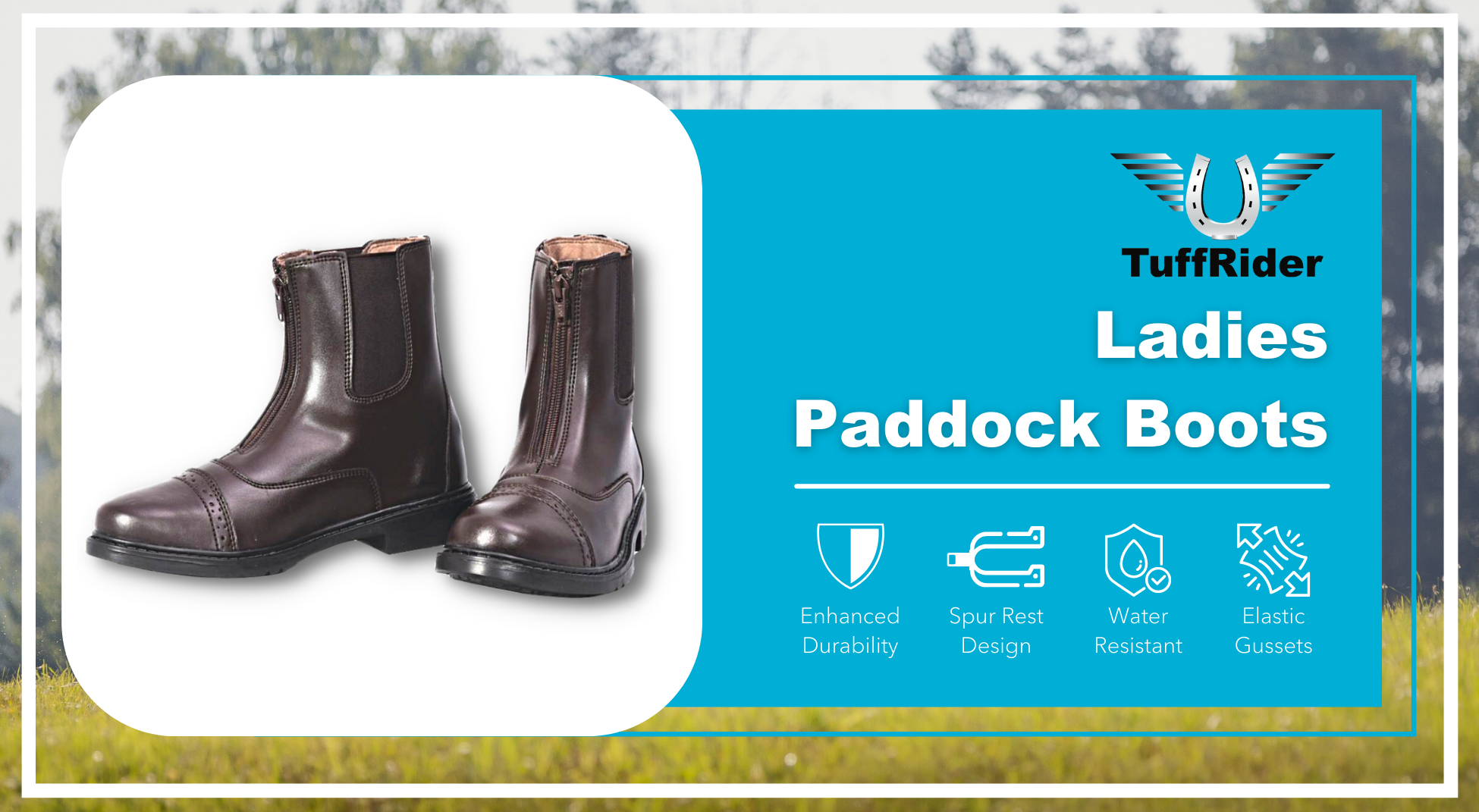 TuffRider Starter Front Zip Paddock Boots (3042W-MOC) (Women's)