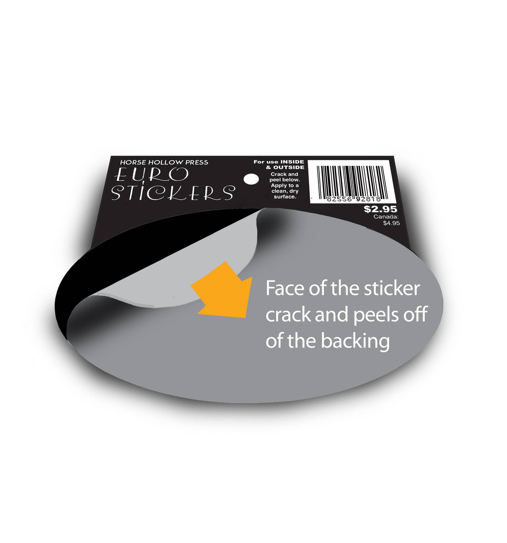Oval Equestrian Horse Sticker (Waterproof) "OTTB"