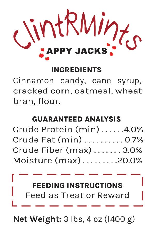 ClintRMint Horse Treats Appy Jacks Flavor