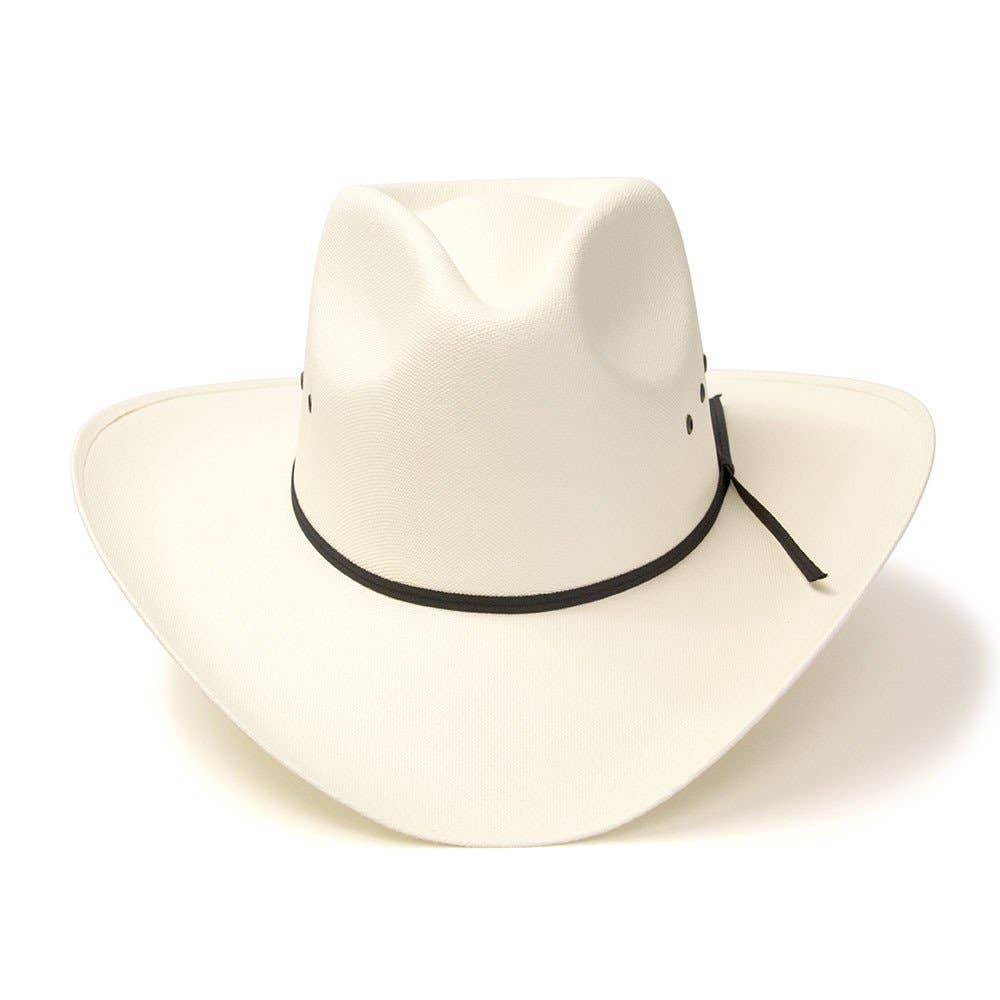 Natural Straw Western Pinch Front Hat