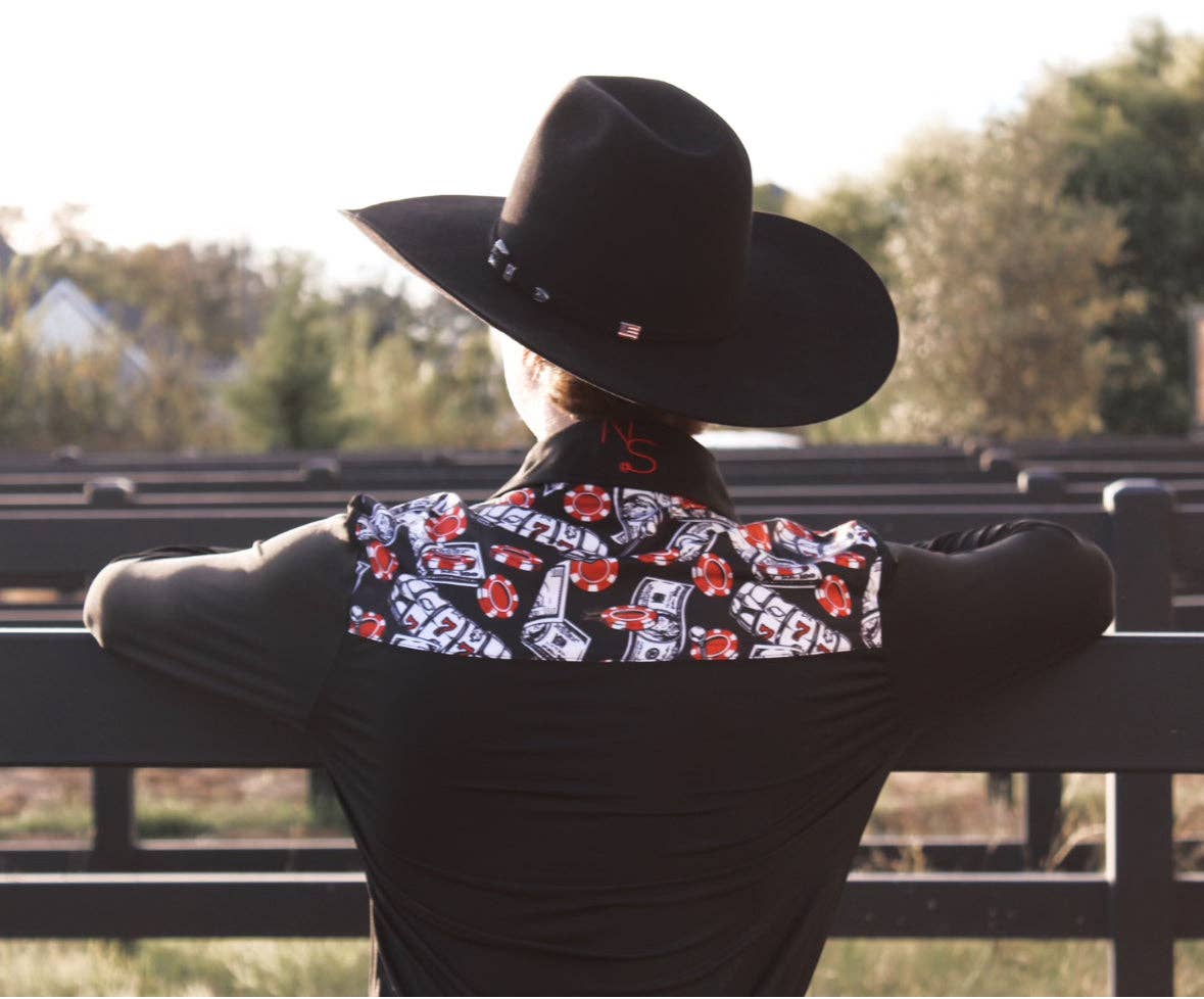Mens Risky Business Pearl Snap Rodeo Shirt