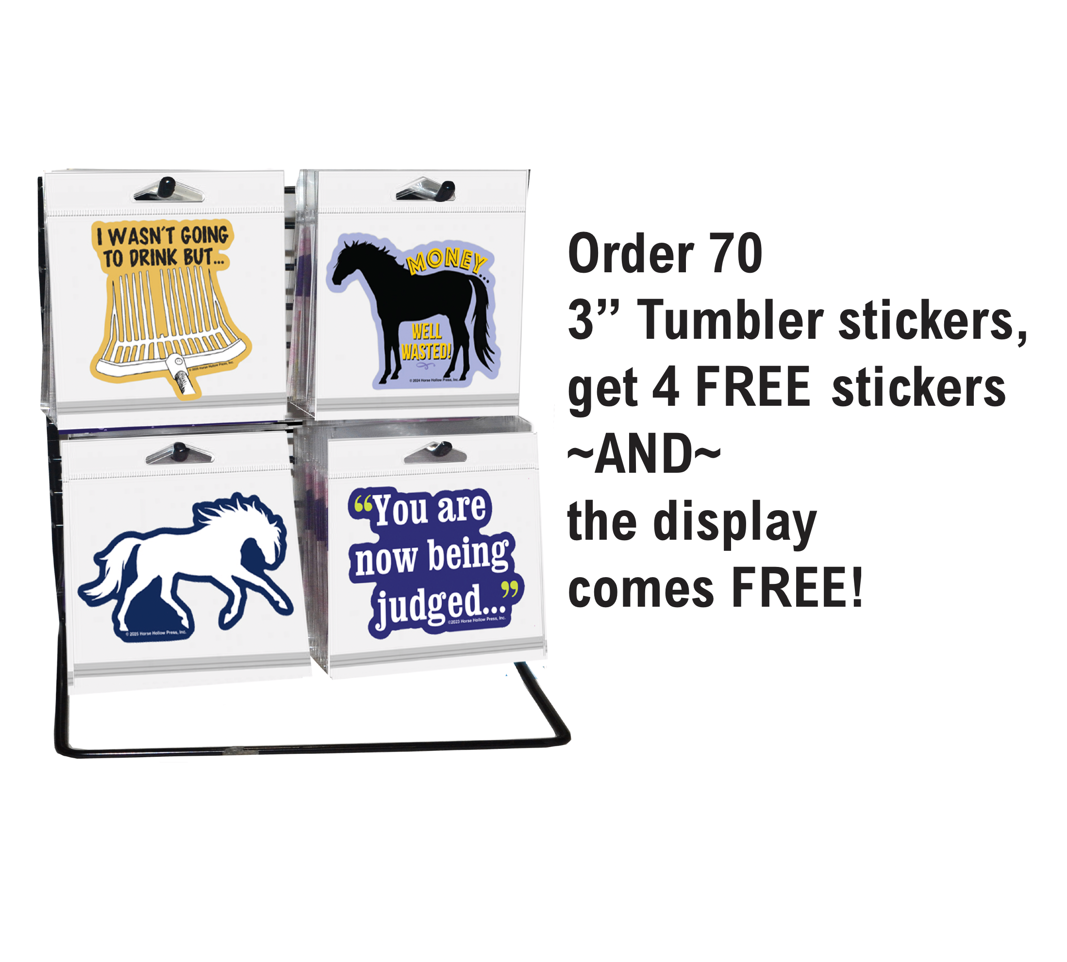 Horse Sticker Waterproof 3" "Barrel Race"