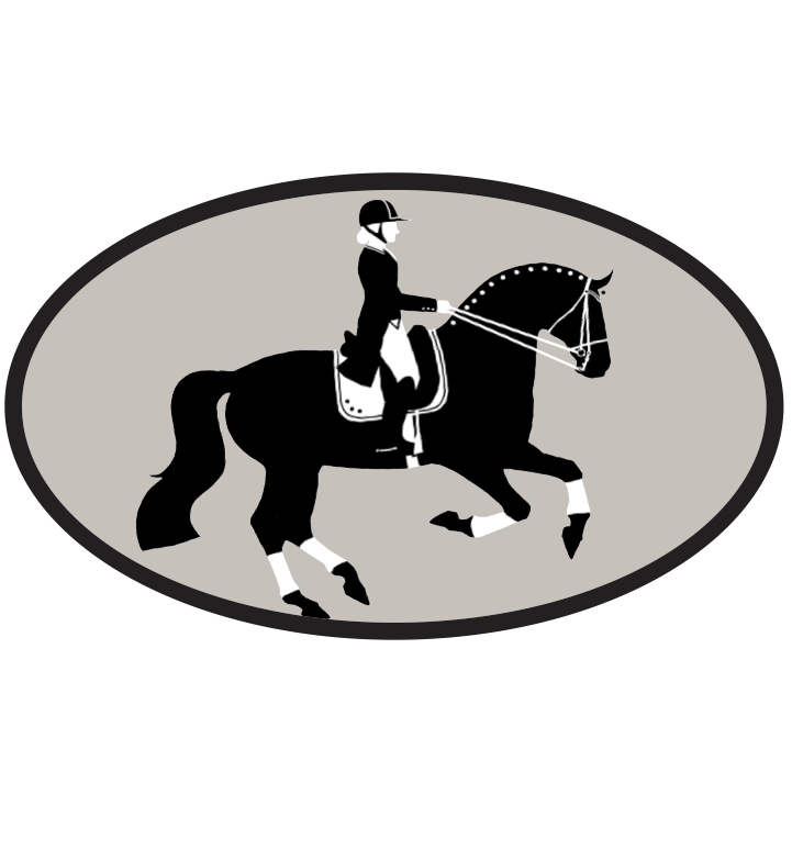 Oval Equestrian Horse Sticker (Waterproof) "Piaffe Dressage"