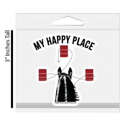 Horse Sticker Waterproof 3" "Barrel Race"