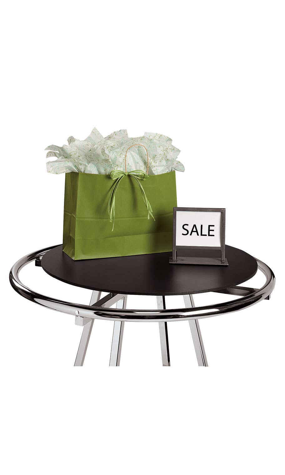 Black Wood Round Clothing Rack Topper