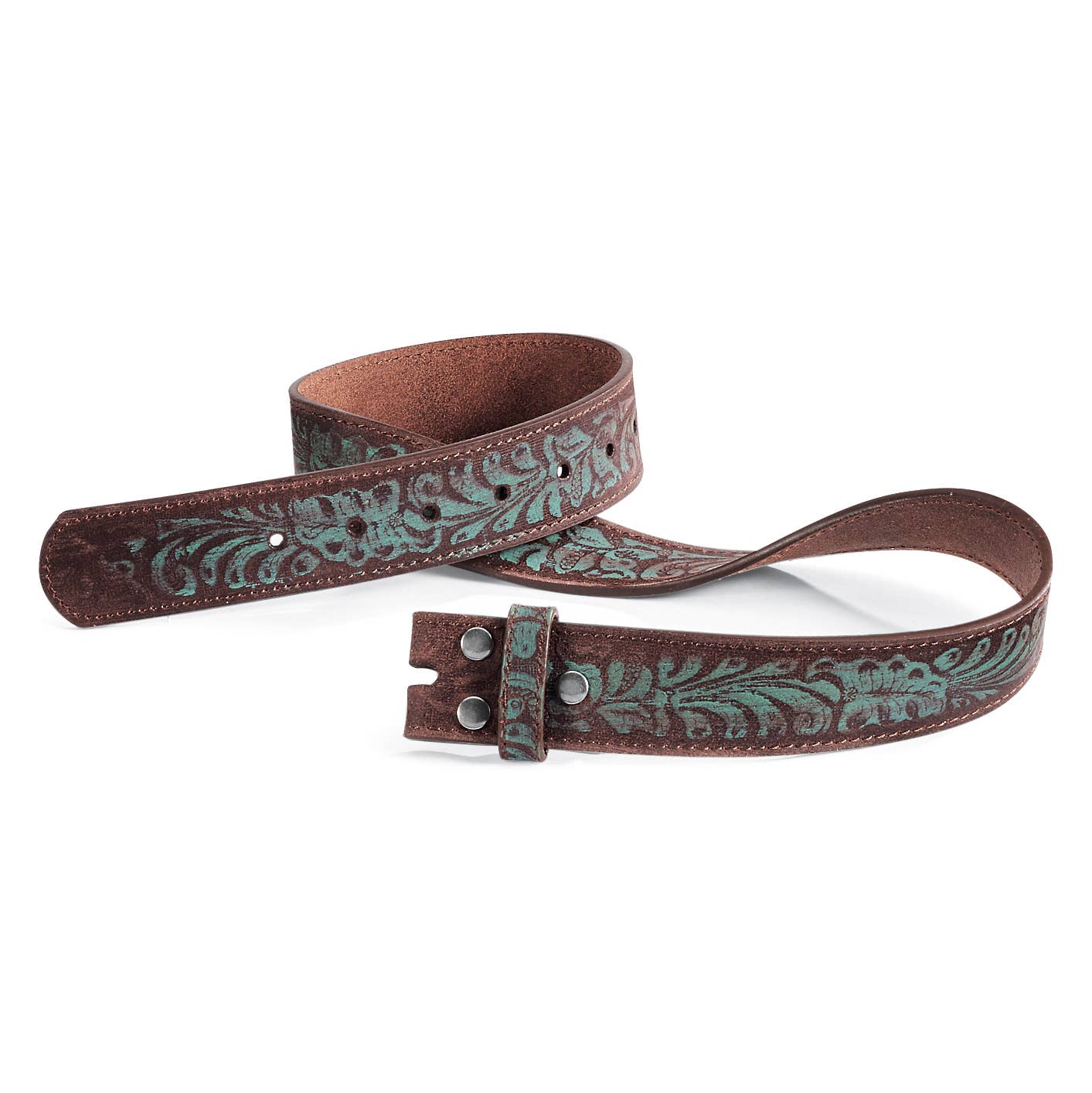 Embossed & Printed Genuine Leather Belt Strap