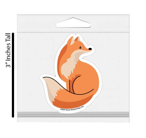 Fox Sticker Waterproof 3" "Fox Black Line"