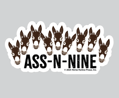 Donkey Sticker Waterproof 3" "Ass-N-Nine"