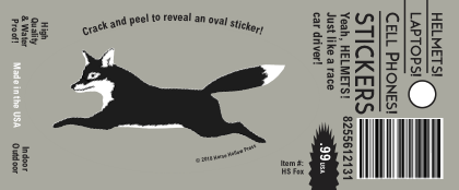 Horse Laptop, Cell Phone & Helmet Sticker "Running Fox"