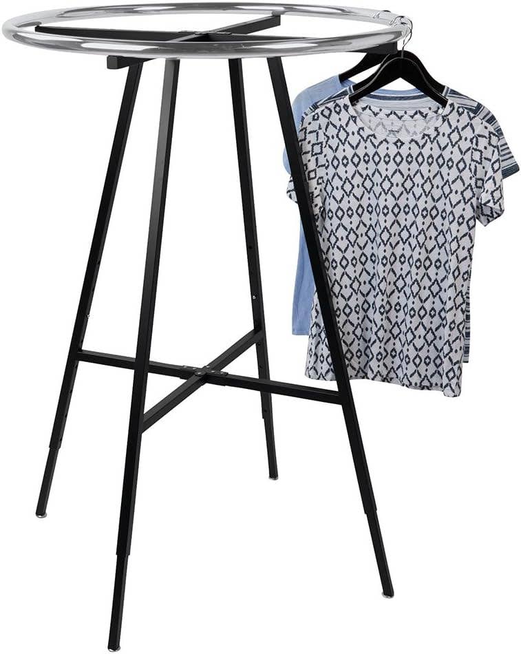 Black Collapsible Round Clothing Rack