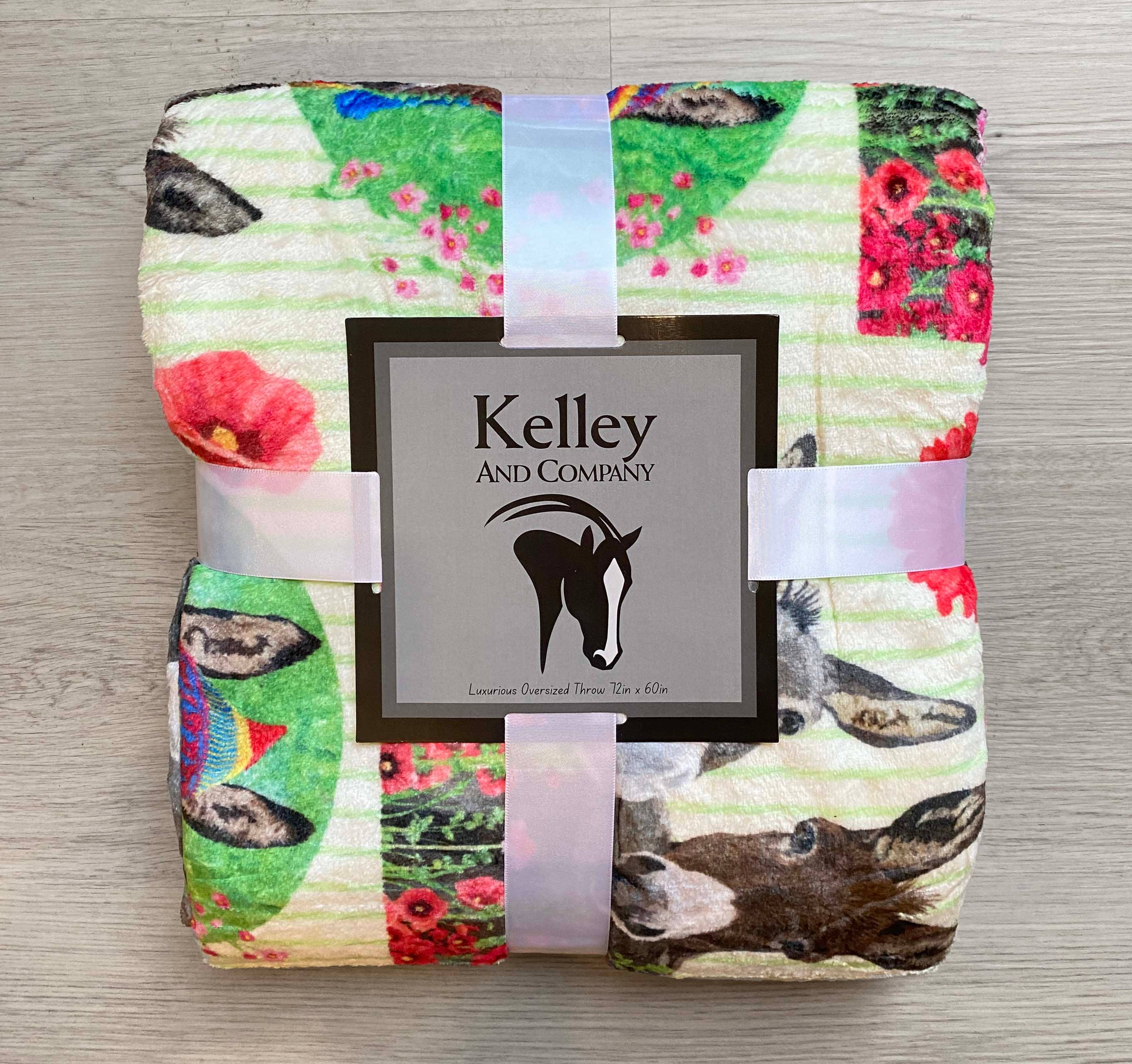 Donkey Garden Throw Blanket 72" x 60"