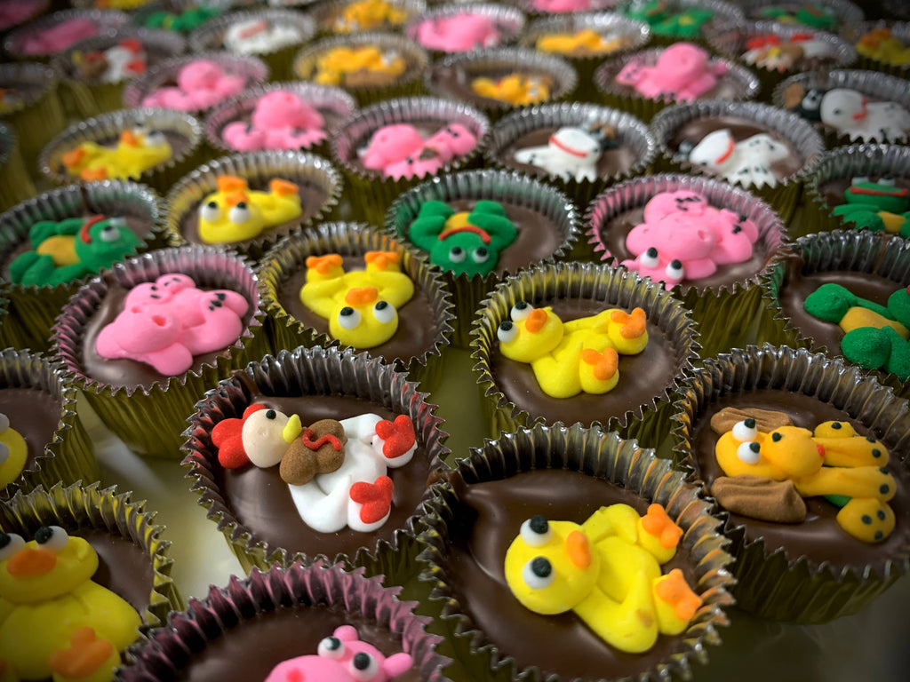 Trio 3PK Milk Chocolate w/Gold Cups “Farm Animals” 🐓