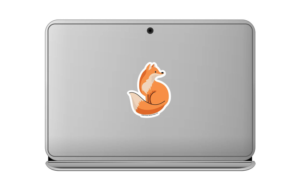 Fox Sticker Waterproof 3" "Fox Black Line"