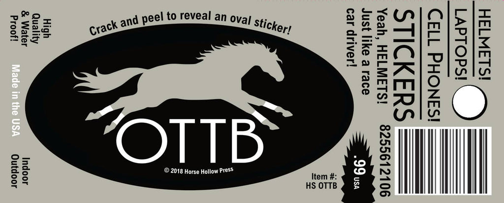Horse OTTB Laptop, Cell Phone & Helmet Sticker "OTTB"