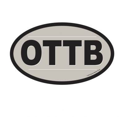 Oval Equestrian Horse Sticker (Waterproof) "OTTB"