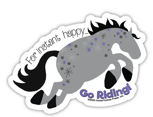 Horse Sticker Waterproof 3" "Instant Happy"