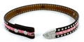 Ariat Belt Western Leather 22-24" Silver Stud Pink Lace Rhinestones