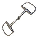 D-Ring Single Joint Snaffle Bit in Stainless Steel - 5"