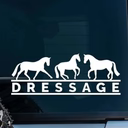 SOLD-Dapplebay Vinyl Decal in Dressage - 7" x 2.5"