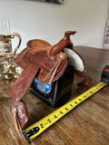 Hand Tooled Leather 5" Western Saddle (DISPLAY PURPOSES)